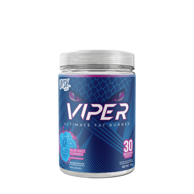 VIPER Supplement Design blue with pink and white