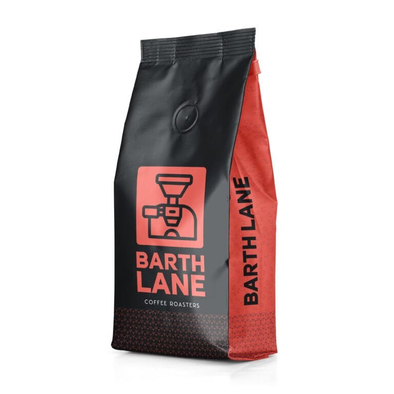 Coffee Bag graphic design black and red